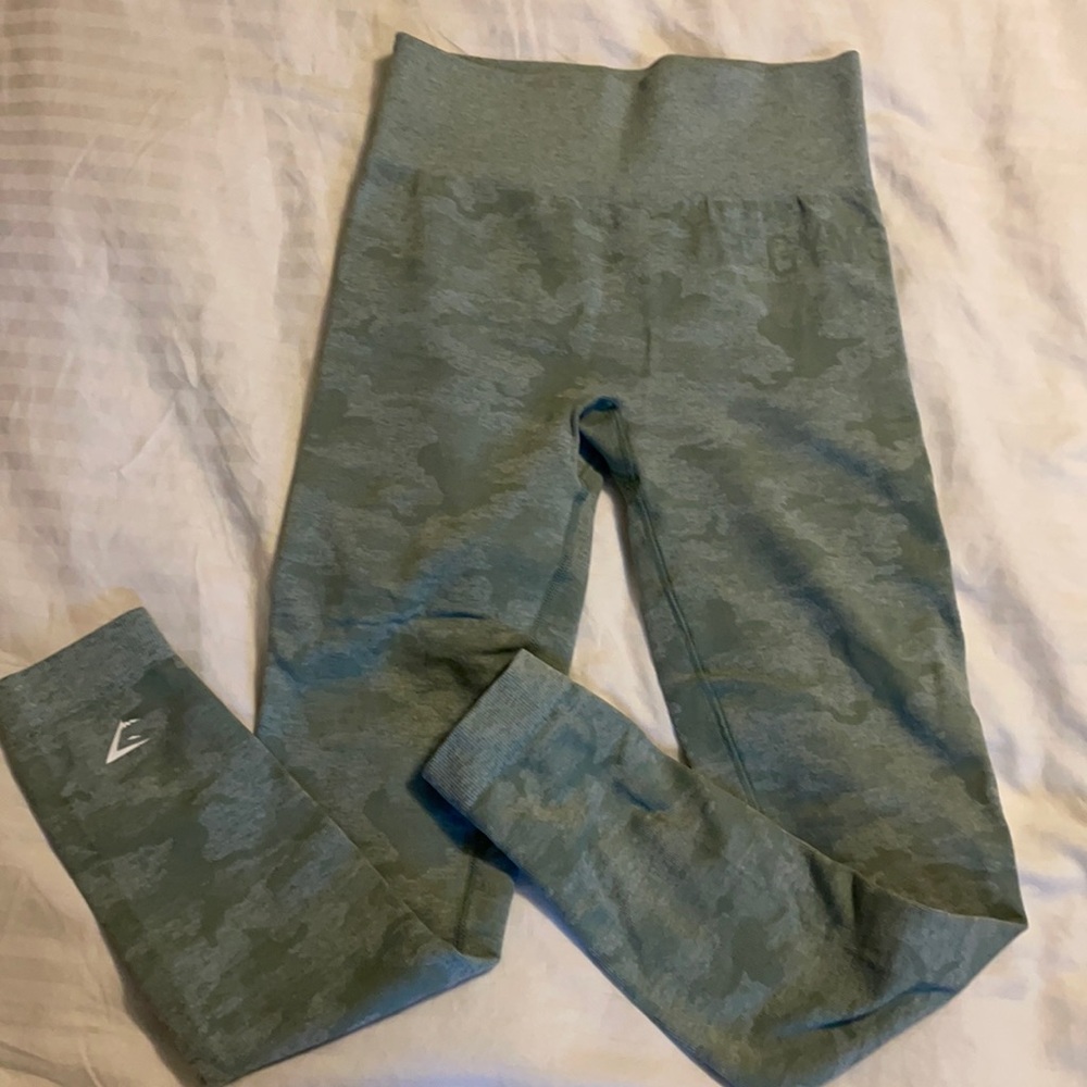 Green camo Gymshark leggings